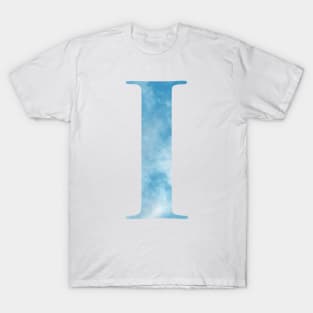 Clouds Blue Sky Initial Letter I T-Shirt